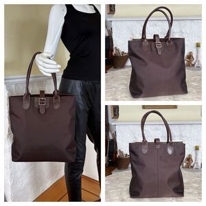 Land’s End Nylon & Leather Tote Bag